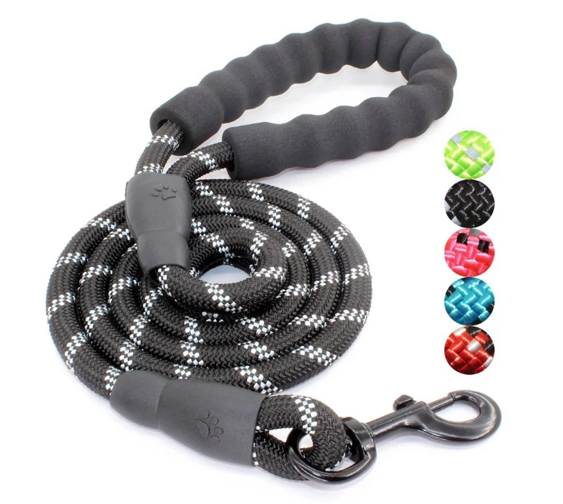 

Reflective Multicolor Round Rope Dog Leash Medium Large Dog Leash Dog Leash Pet
