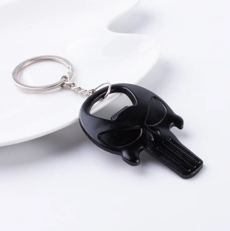 

Cpromotional reative PCreative Punisher Keychain Animated Ghost Head Pendant Membrane Metal Bottle Opener Gift TP-22064, Custom color or as photos