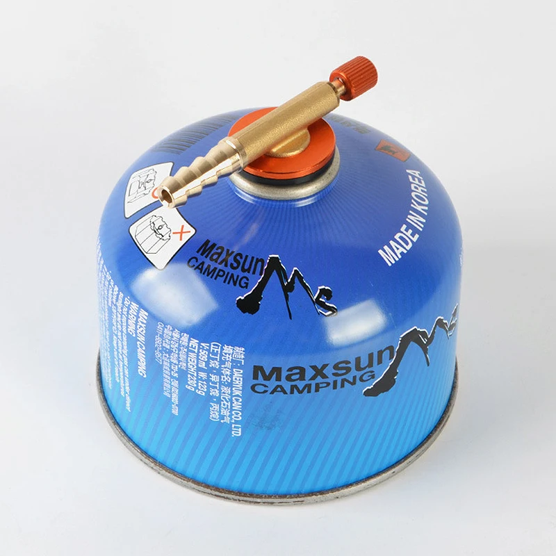 

Metal Camping Butane Gas Stove Adapter Switch Fuel Canister Long Head Valve