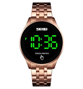 

2019 Skmei 1579 new design touch screen LED watch digital stainless steel band men wrist watches