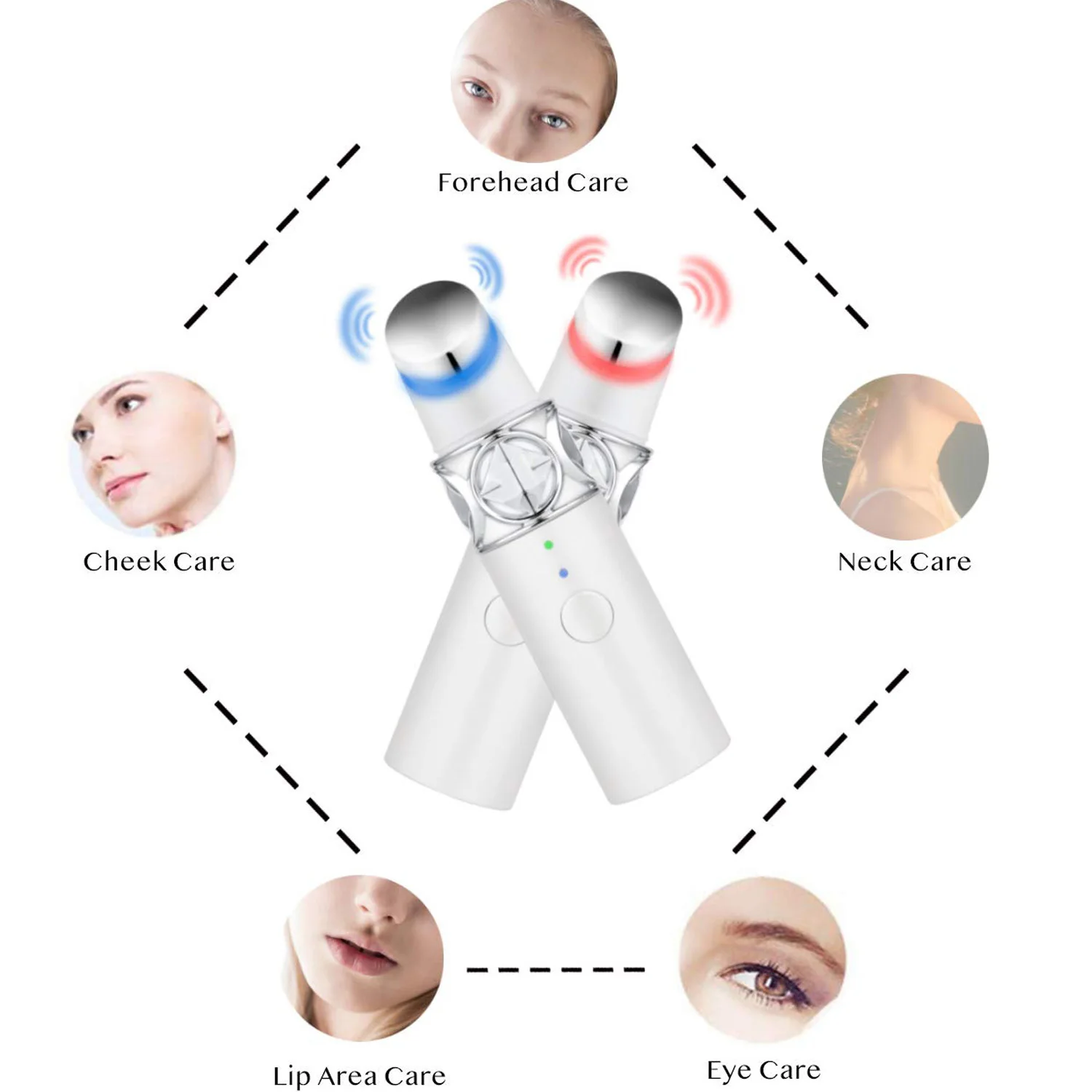 

skin care wireless automatic vibrating eye wrinkle massager electric, White