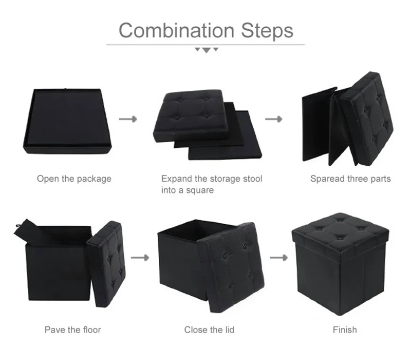 
HOT SALE! Fabric Foldable storage ottoman sofa 