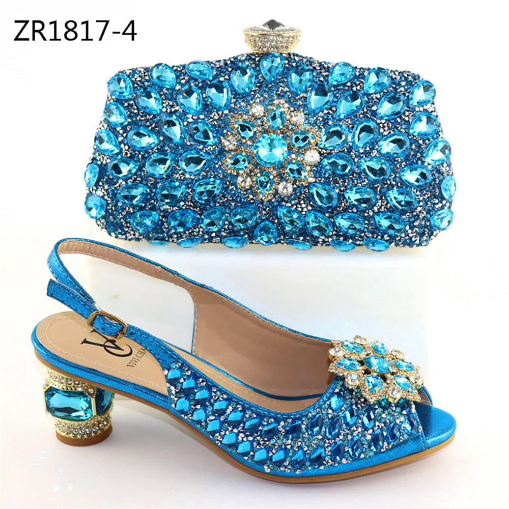 Hign Quality Shoe Bag Set Hign Heel Shoe For Lady Full Of Beads Buy