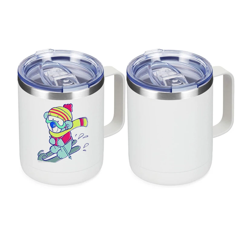 

DIY 12oz double wall stainless steel 304 sublimation coffee mug with handle and lid