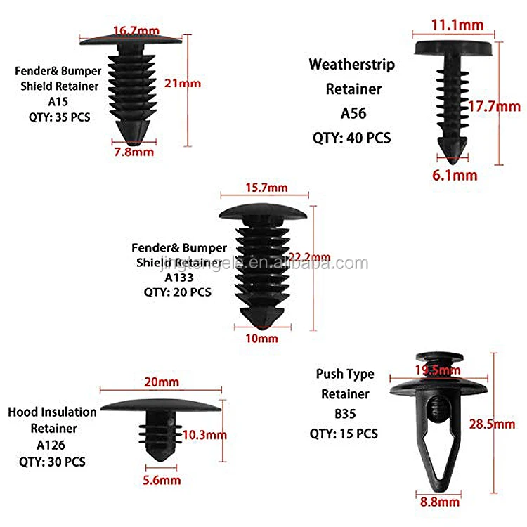 Jingteng 425pcs Auto Clips Car Body Retainer Assortment Clips Car Trim