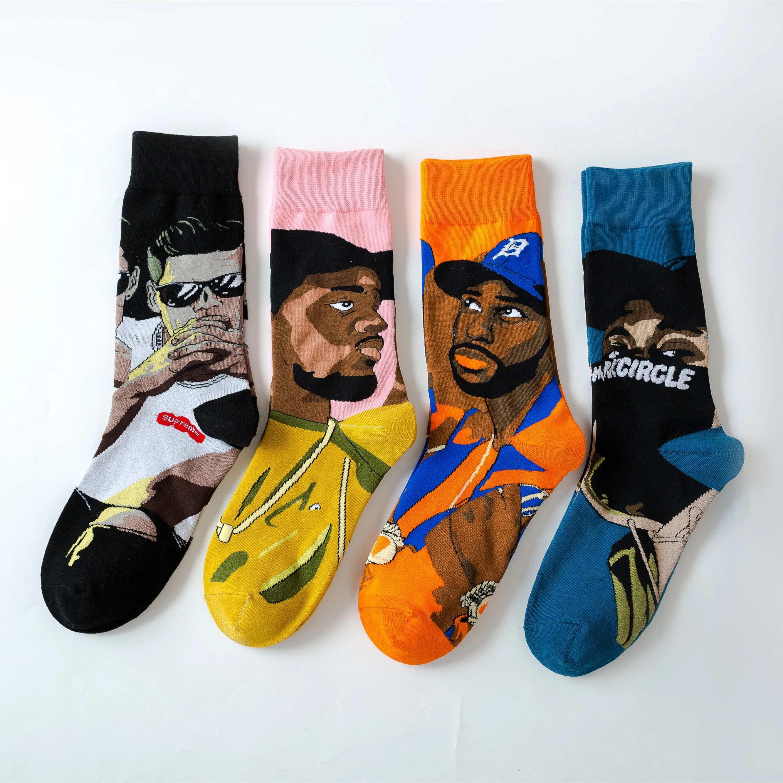 

Oem New Design Star Pattern Man Sports Socks Custom Football Cycling Thigh High Socks, Picture shows