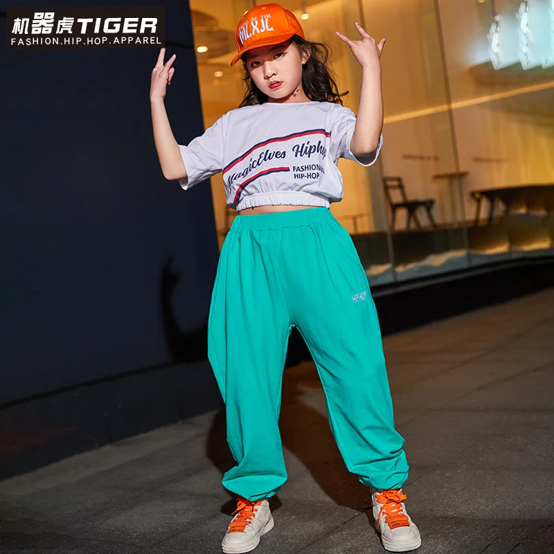

Teenage Girls Street Dance Clothing 2019 Kids Hip Hop Sport 2 Piece Set