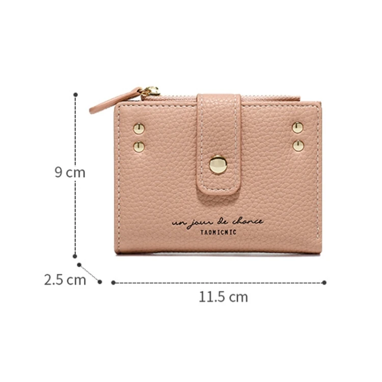 

Stylish Decent Pu Leather Women Simple Casual Short Purse Small Clutch Female Bifold Wallet, Black,yellow,pink,blue,red