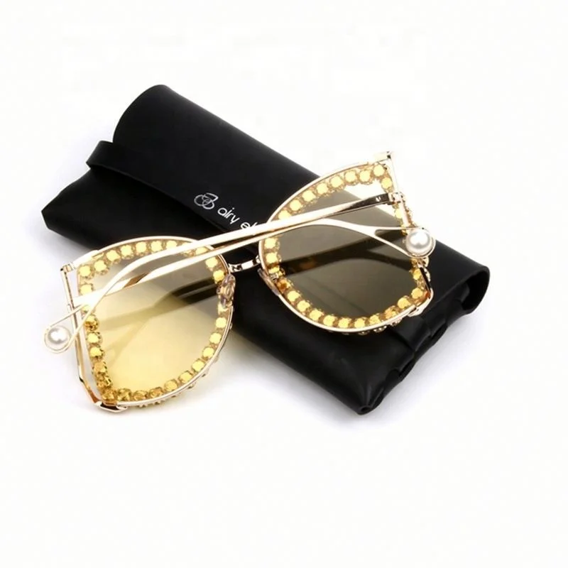 

Wholesale Oversized Frame Pink Rhinestone Glasses Luxury Rhinestone Metal Glasses, Colors
