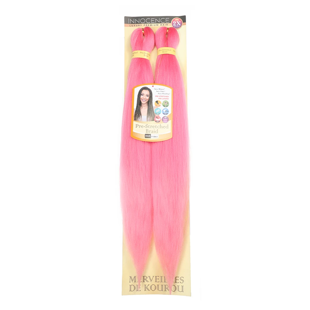 

pre stretch ez braids synthetic hair bulk jumbo pelo sintetico para trenzas
