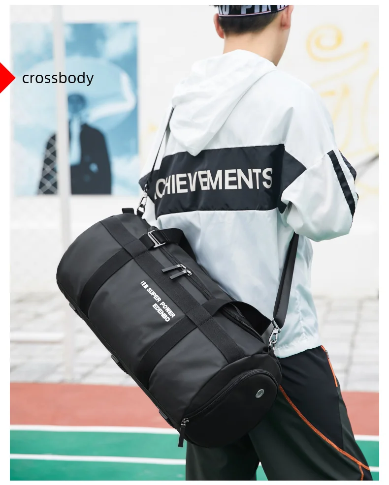 

High quality sports bag men's fitness portable phone pouch bag men's short-distance business travel independent shoe bag luggage, Photo(or customized)