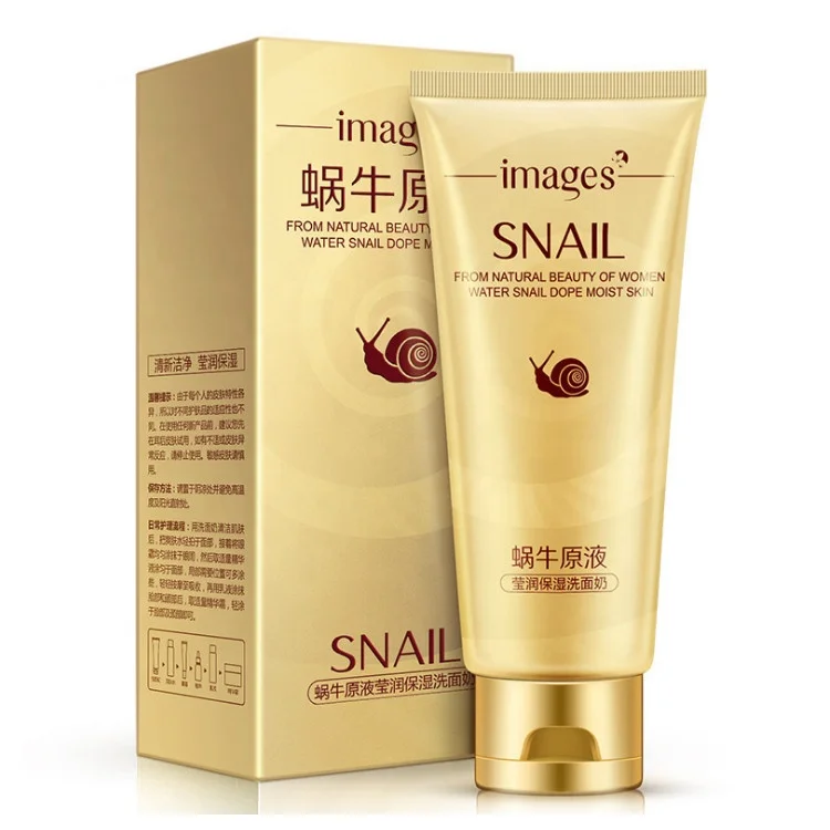 

YANMEI 100ml Snail Collagen Face Wash Whitening Anti Acne Moisturizing Exfoliating Deep Cleansing Facial Cleanser for Oily Skin, White