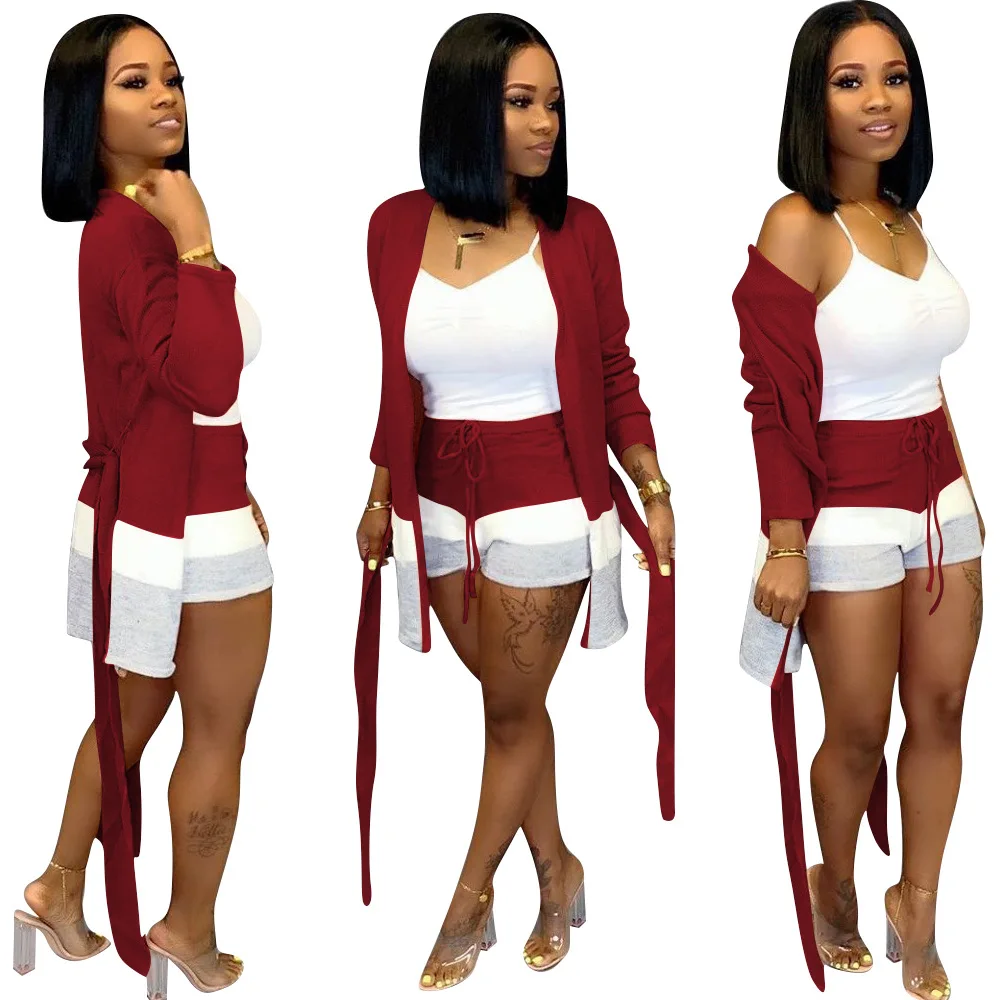 

2019 Autumn Two Piece Sets Bodysuit Women's Short set factory wholesale