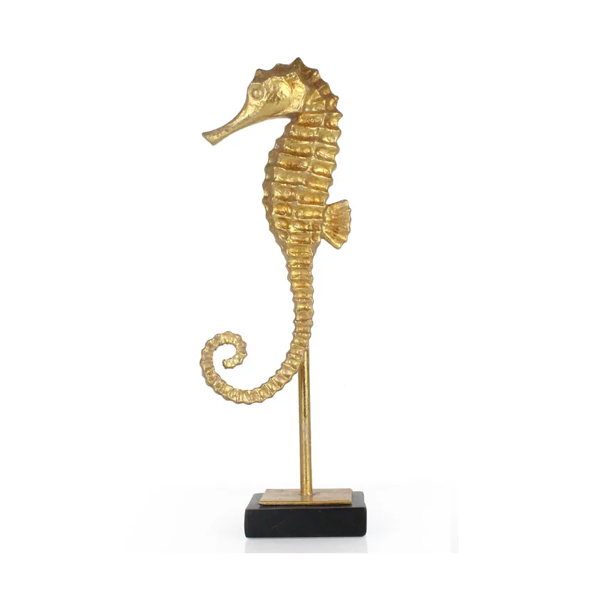 Vintage resin animal sea horse ocean ornaments hippocampus home decorative details