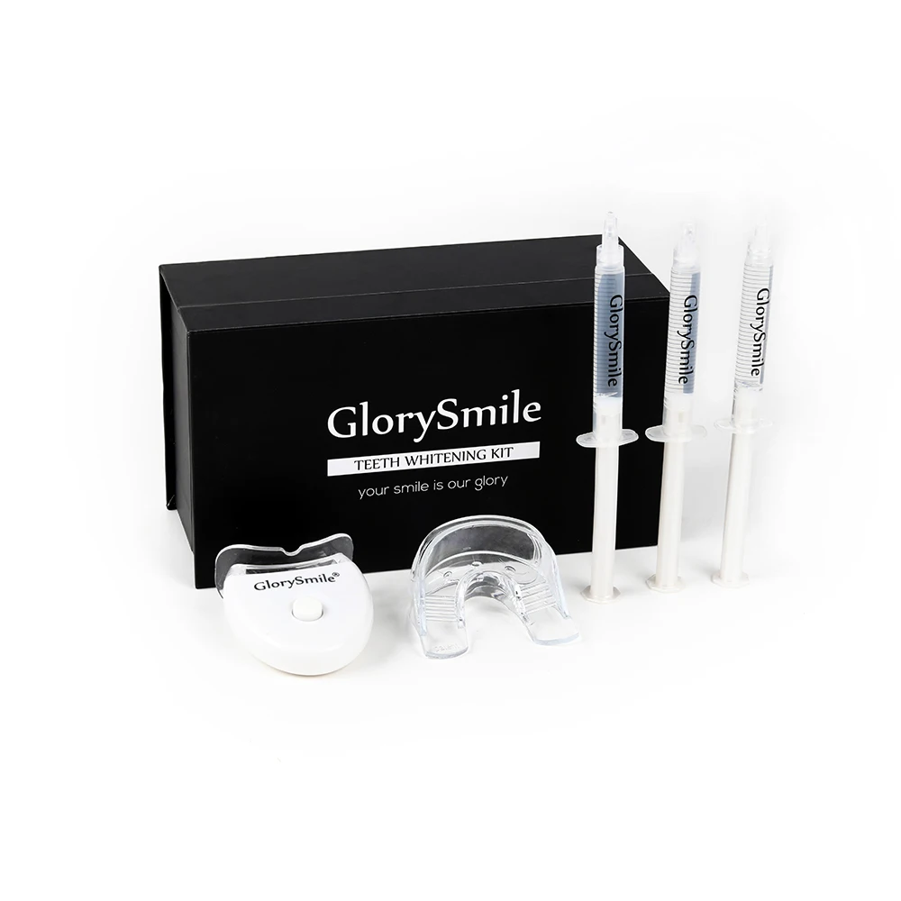 

New Arrivals Professional Bleaching Tooth Home Set Amazing LED Teeth Whitening Kit Private Label With Gel Syringe Filling