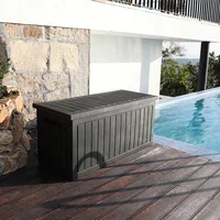 

75 Gal Waterproof Patio Bench Outdoor Plastic Garden Storage Deck Box