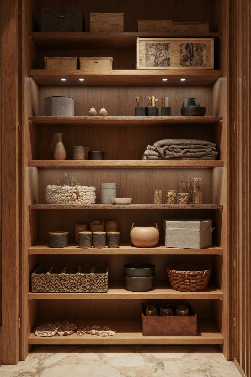 Comparison table of standard cabinets vs. custom pantry drawers.