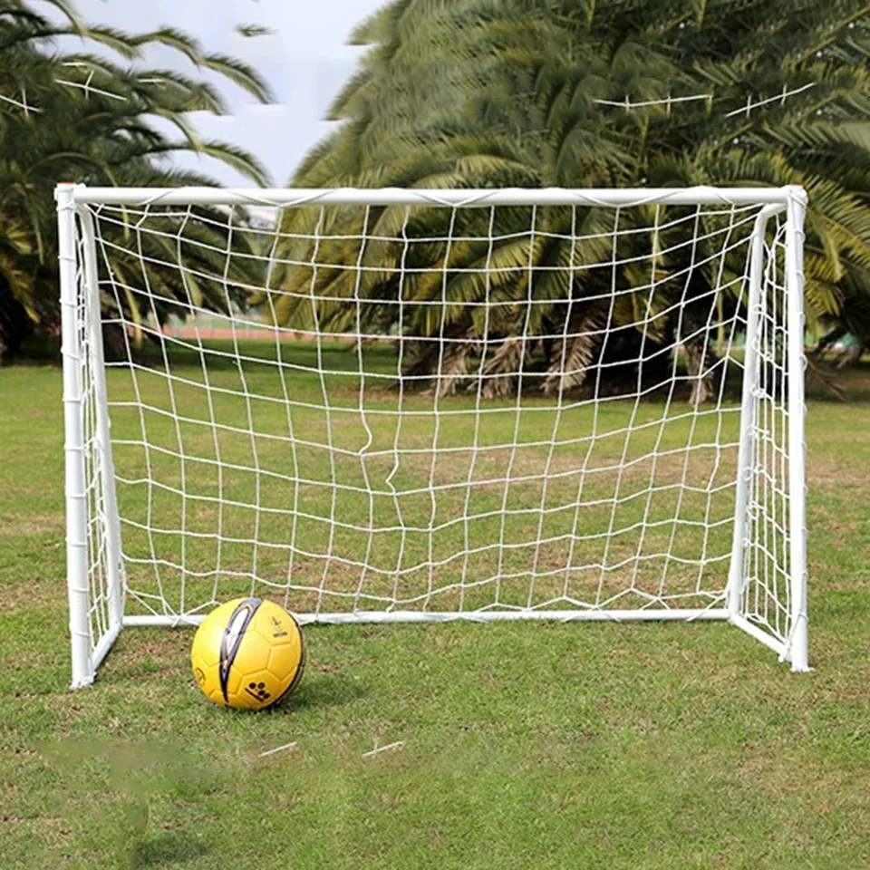 

1 Pc Home Football goal woven net Full Size Soccer Goal Post Net For Outdoor Sports Training Match Overlock-Edge Flexible, White