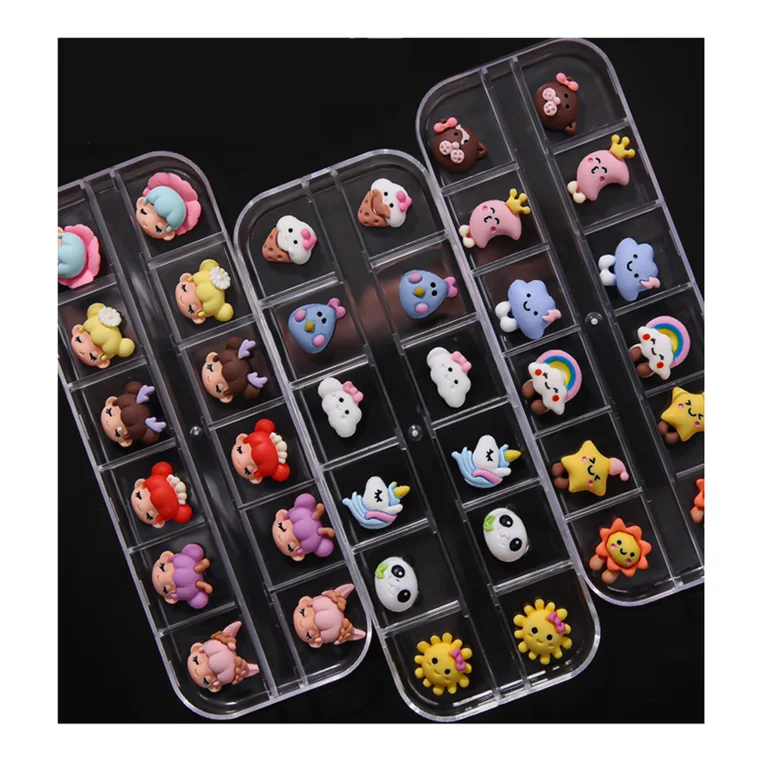 

Beautytop 3d Cartoon Designs kawaii Nail Art Charms for Press on Nails DIY