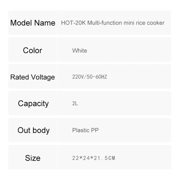 1.0l(2.0l)fashionable Design Baby Mini Rice Cooker Mini Rice Cooker