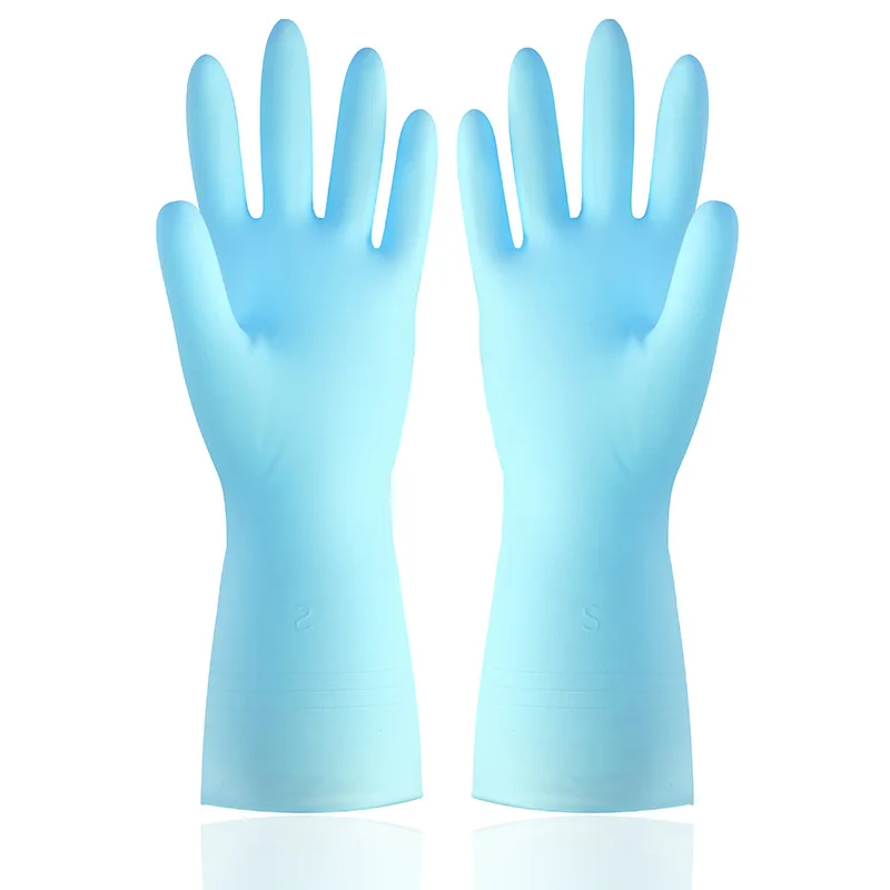 

PVC rubber gloves household waterproof laundry rubber skin dry work labor protection cleaning housework dishwashing gloves