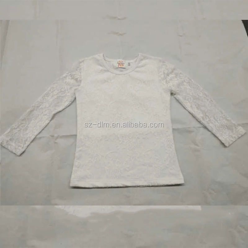 

Factory wholesale children long sleeve girls lace t shirt children clothing shirt kids clothing baby clothes