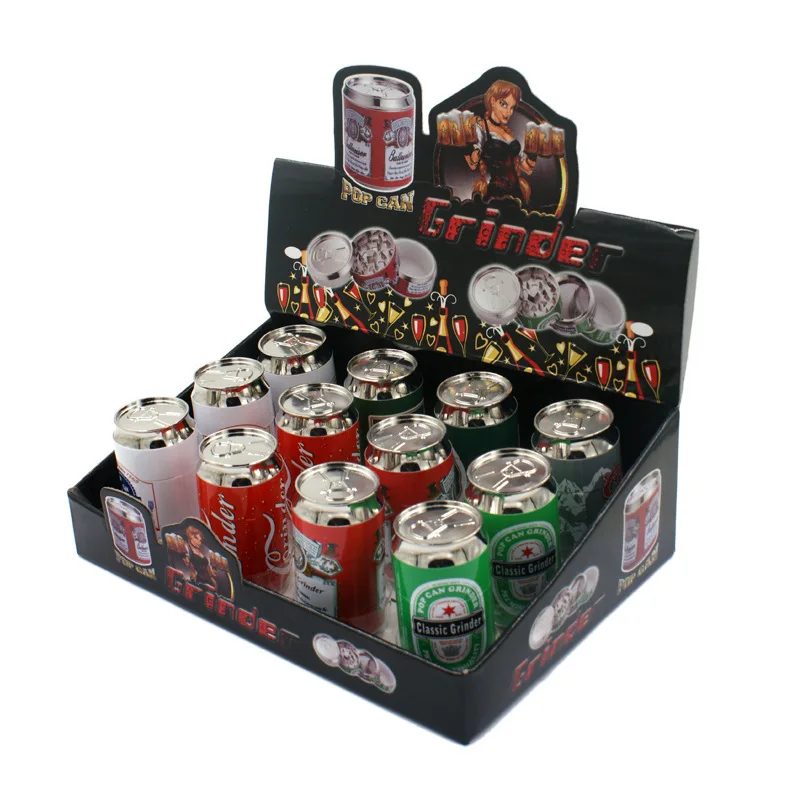 

Mini cans metal smoke grinder Coke bottle small smoke grinder Cross-border supply of 4-layer metal smoke grinder