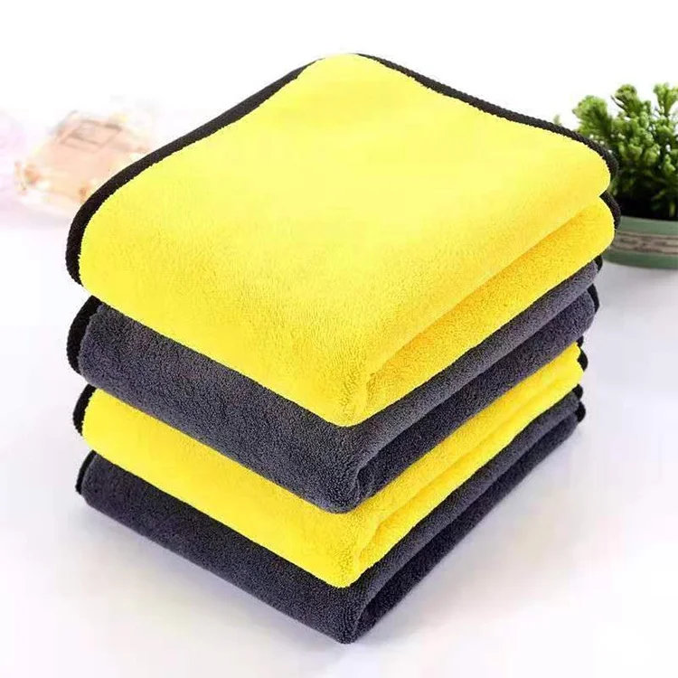 

Deluxe Dual Layer Absorbent Plush Car Wash Towel 800gsm Microfiber Towel Car Cleaning Drying, 5color,customizable