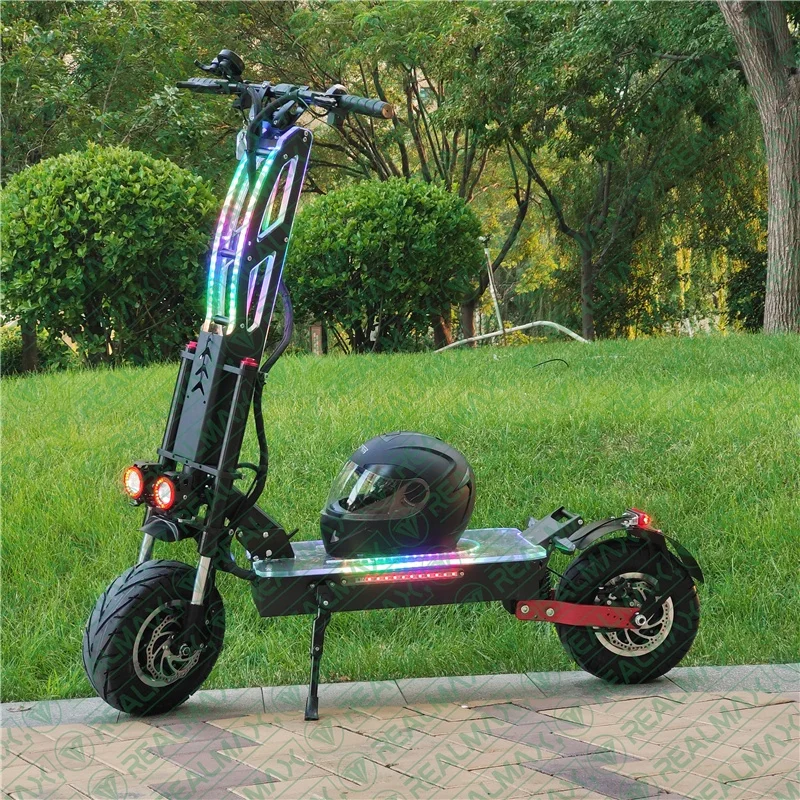 

Adult powerful REALMAX E scooter 7000W 8000W 13 inch fast folding Electric Scooter in EU and US market, Black
