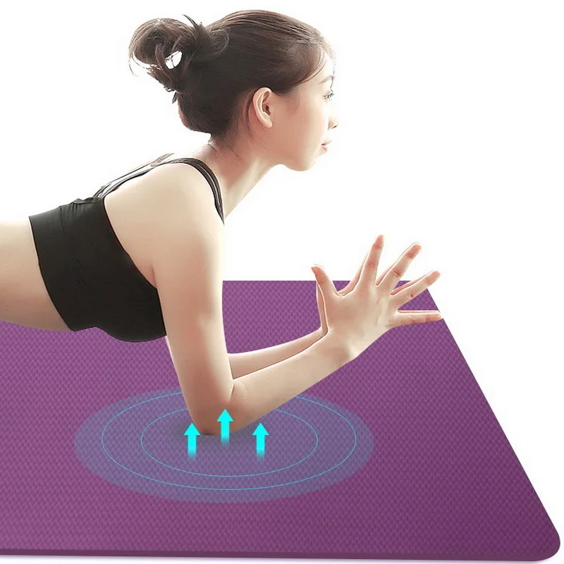

183 80CM 6MM TPE Eco-friendly Yoga Mat Design Thick Non Slip Washable Random, Have 8 colors