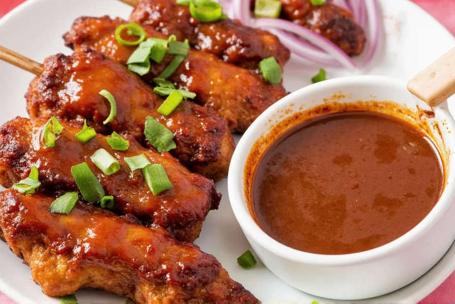 Close-up of Korean BBQ sauces in small bowls