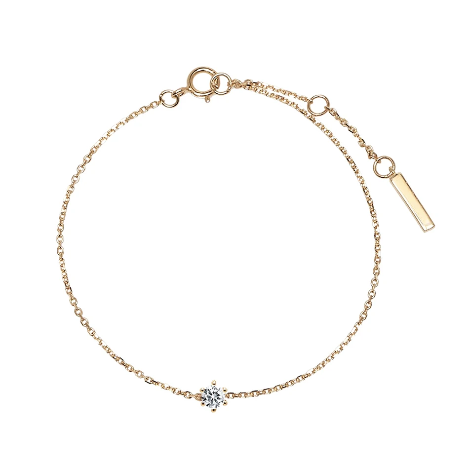 

Luxury Band 925 Sterling Silver 18k Gold Plated Cubic Zircon Bracelet For Woman Fashion Jewelry, Customized color