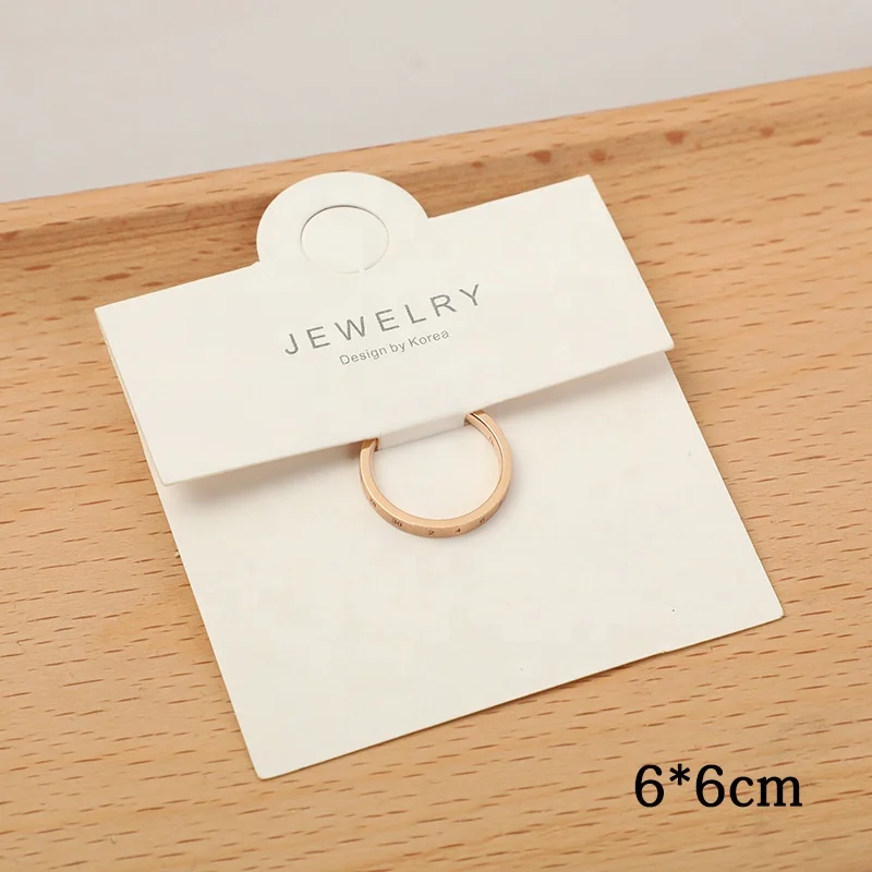 

jewelry display paper card holder ring custom necklace packaging, White