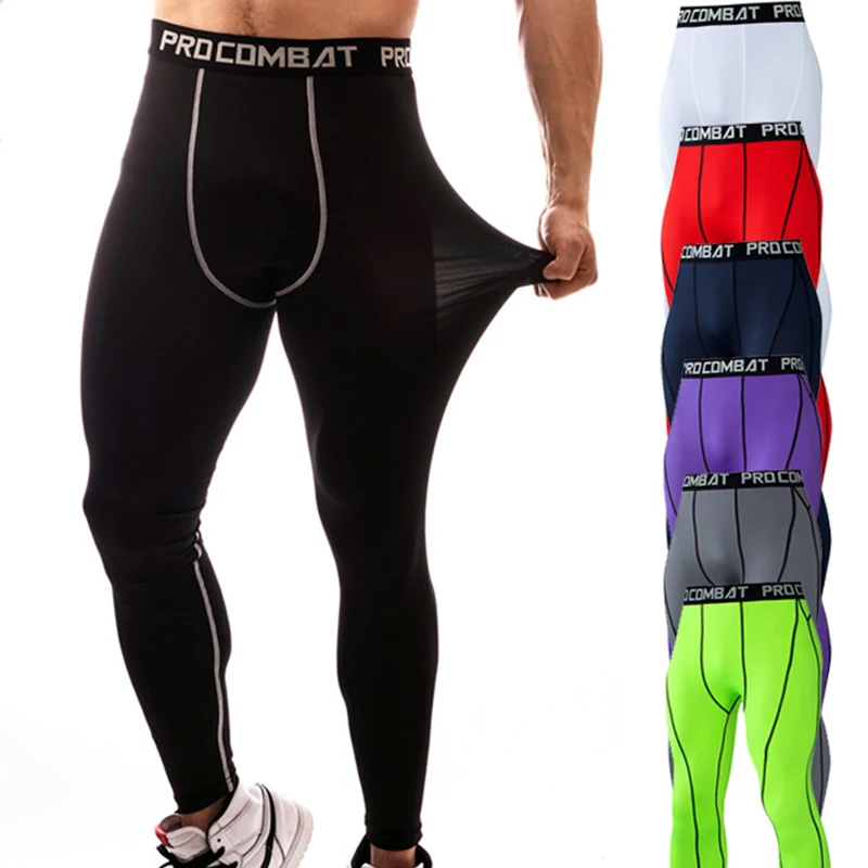 

Men Polyester Sportswear Compression Dry Cool Sports Tights Pants Base Layer Gym Workout Running Leggings, Customized color