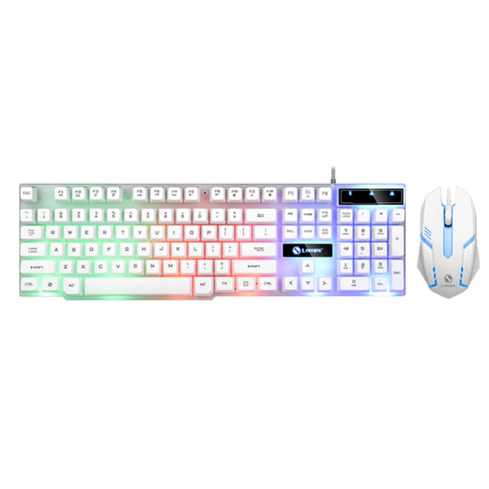

Hot sale fashion RGB Gaming mechanical Keyboard ergonomic multimedia rainbow backlight 104 keys keyboard green axis, Black,white