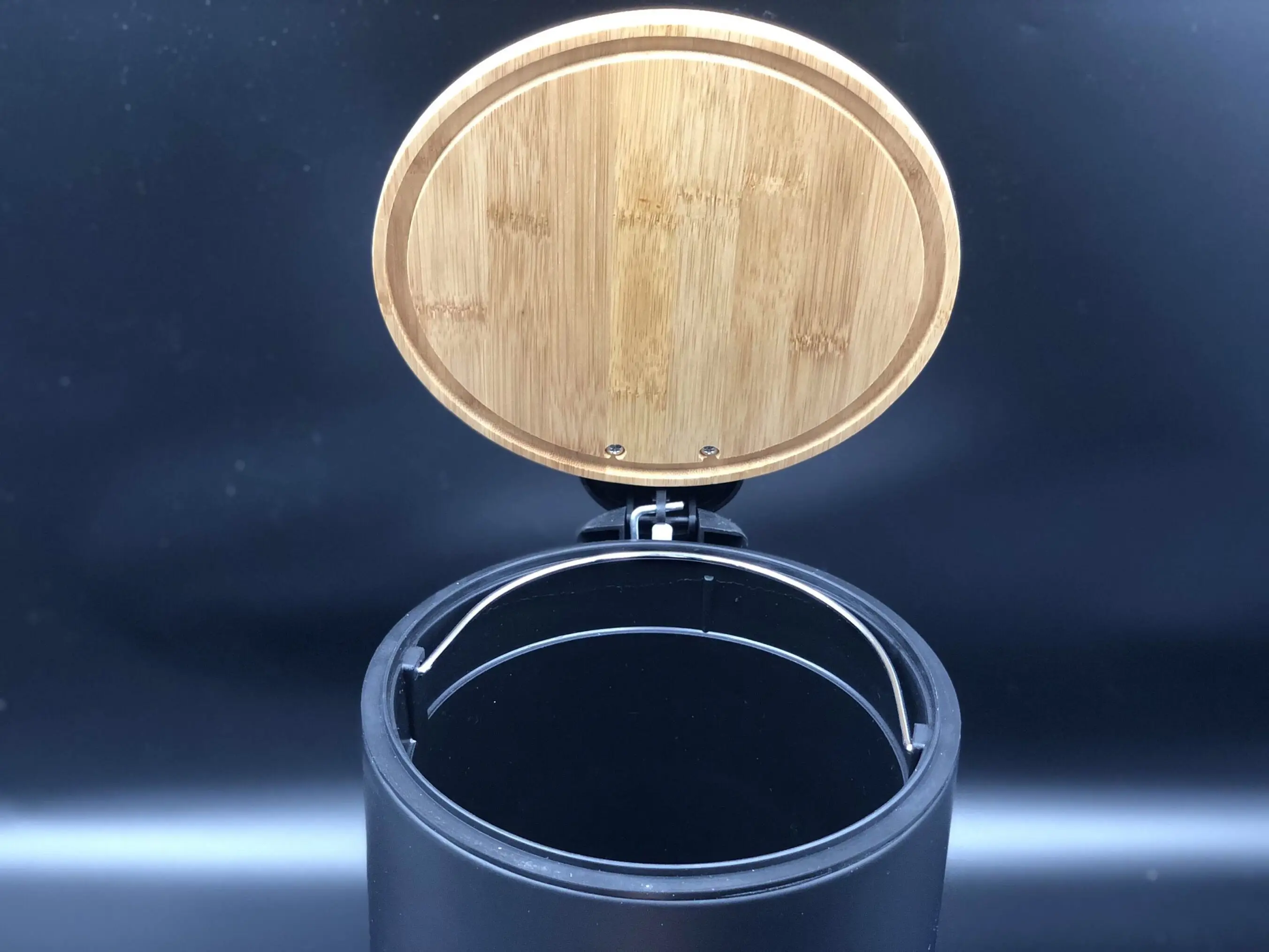 
Hot Sale 3L 5L Bamboo Lid Stainless Steel Pedal Trash Can In Kitchen Waste Bin 