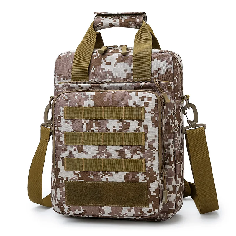 

Men Camouflage Bag Outdoor Waterproof Messenger Bag Multi-Functional Tactical Large-Capacity Tide Laptop Bag, Black khaki etc.