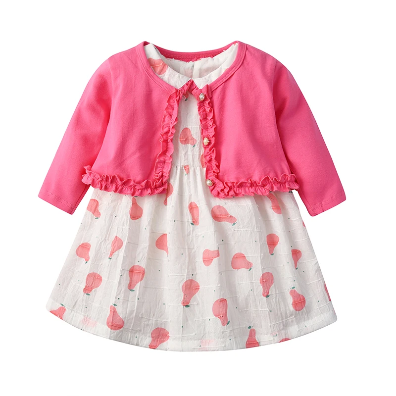 

New Design Baby Clothing Sets Night Suit For A-Line Flower Girl Dress Patterns Girls Skirt Set, Pink