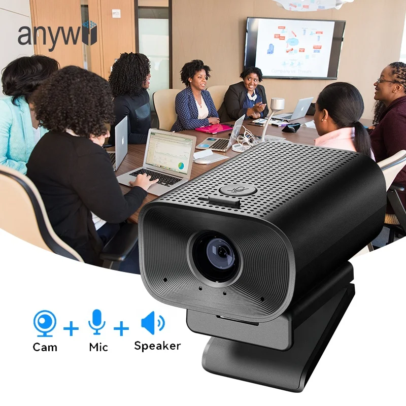 

Anywii remote control zoom meeting camera video conference room camera speaker all in one webcam with microphone