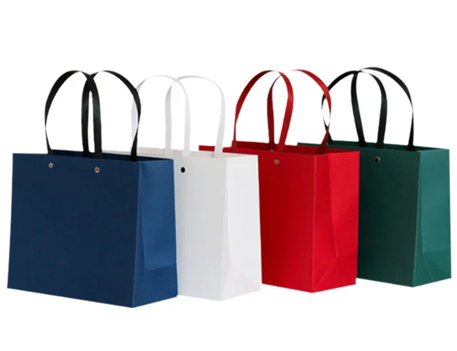 

Merry Christmas Craft Paper Bags with Handles, Shopping Packaging Gift Bags