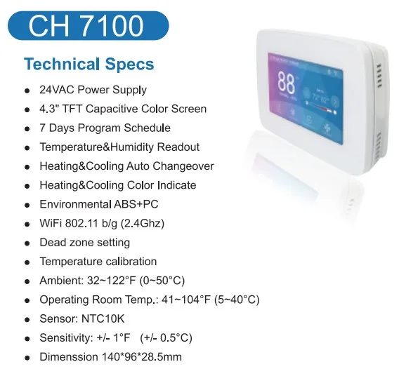 Thermostat Modbus WiFi Digital Window LOCK WIFI Heating Wireless Zigbee Best Air Conditioner - ANKUX.COM