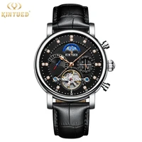 

KINYUED J025 Luxury Casual Black Leather Men's Watches Automatic Mechanical Moon Phase Men Brand Wrist Watch