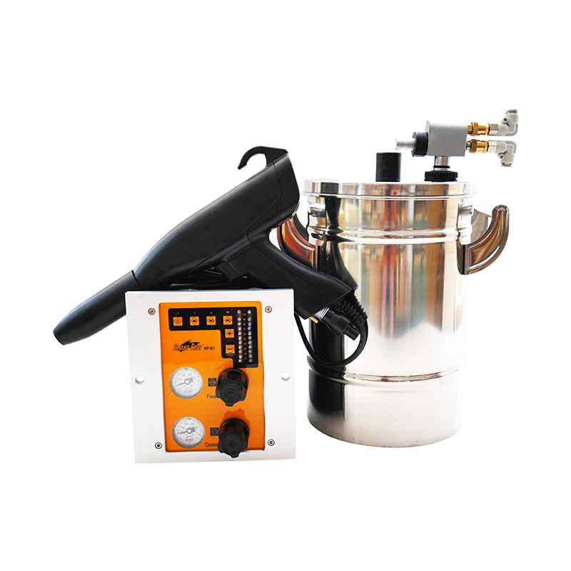 

KF-K1-TH Portable Electrostatic Powder Coating Spray Gun with 10lbs Hopper
