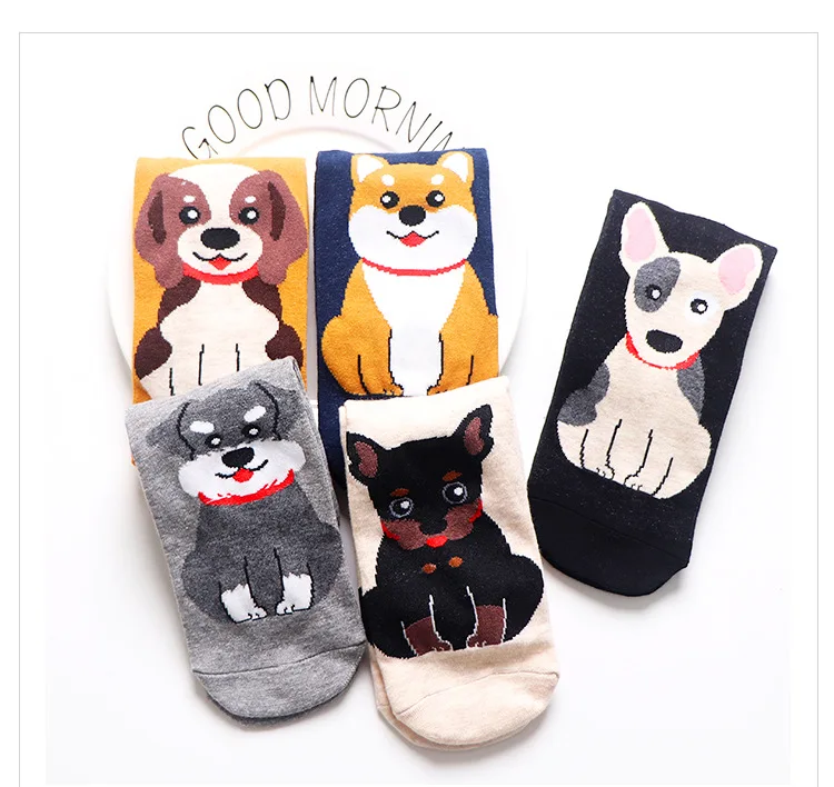 

Wholesale women lovely dogs Socks cute cartoon cotton crew socks