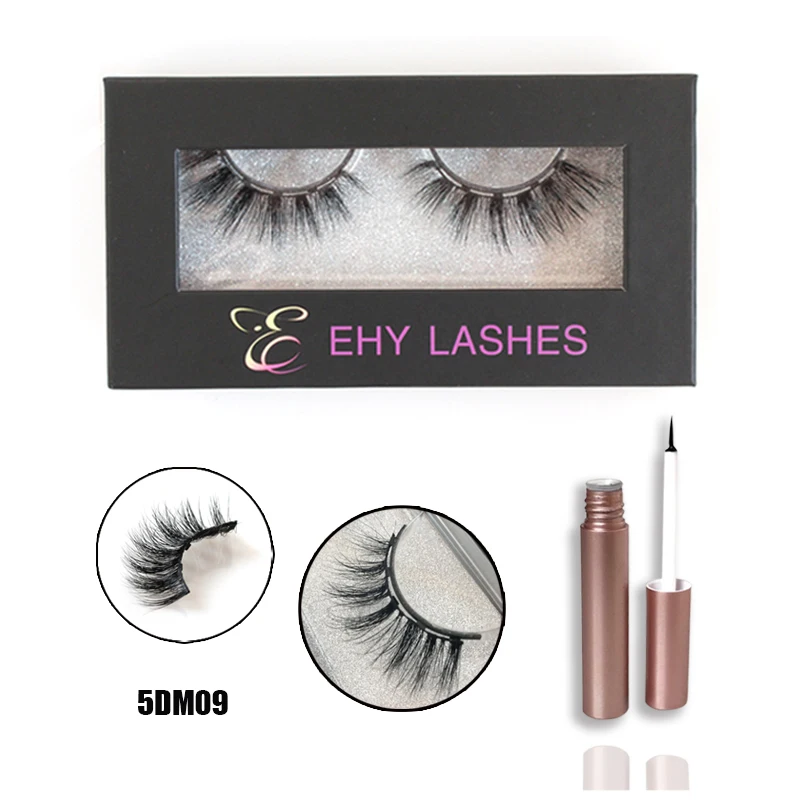 

Custom eyelash box manufacturer wholesale free sample eyeliner 3d mink magic eyeliner eyelash