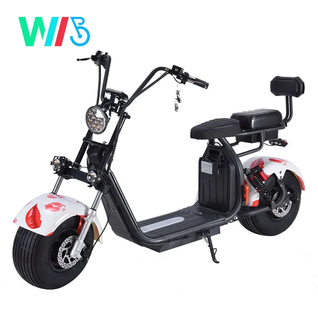 Citycoco 1000W 1500W 2000W Europe Warehouse 2022 Electric Scooter with Fat Bike Tire, Customized color