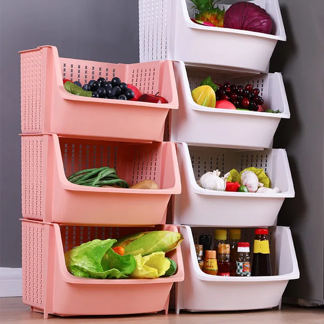 

XingYou kitchen vegetable or fruit storage rack stackable kitchen shelf storage multi-layer kitchen storage shelves
