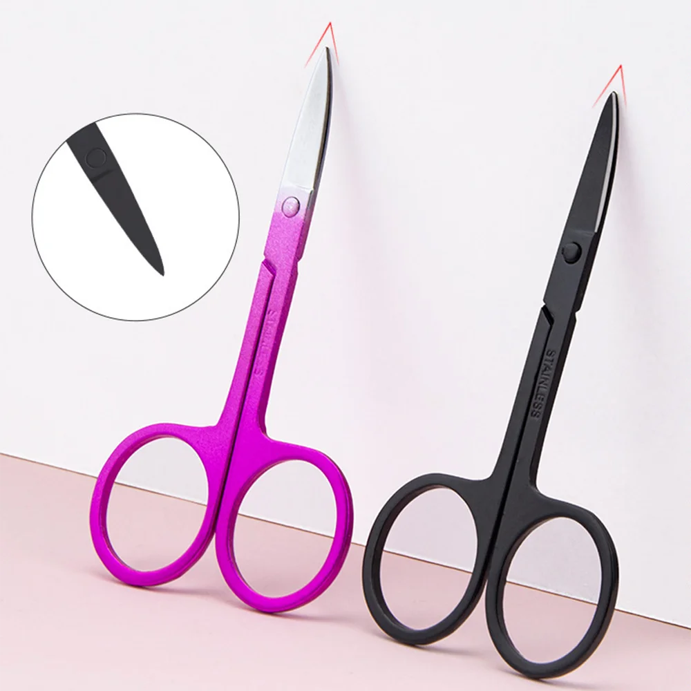 

Stainless steel scissors stainless steel rose gold makeup scissors custom strip eyelash scissor with logo, A variety of color