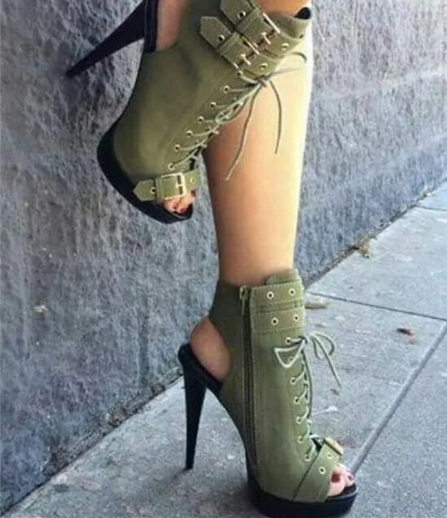 

2021 New Arrival Spring Summer Women Army Green Stiletto High Heels Sandals Ladies Side Zipper Peep Toe Booties, Leopard,rain bow