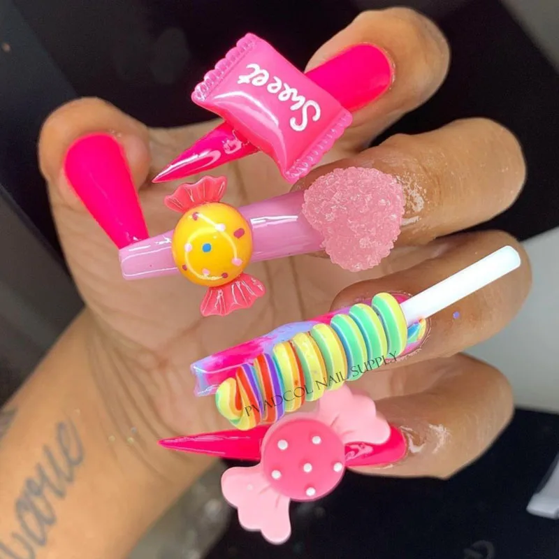 

Hot Sale 3D Candy Rainbow Rhinestones Nail Art Decoration For Designer Nail Charms Accessories Manicure Tools Supplies Wholesale